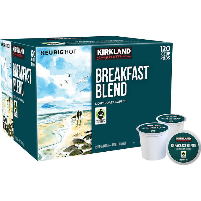 Kirkland Signature Breakfast Blend Coffee Light Roast 120 K Cup Pods Kirkland Signature Breakfast Blend Coffee Light Roast 120 K Cup Pods