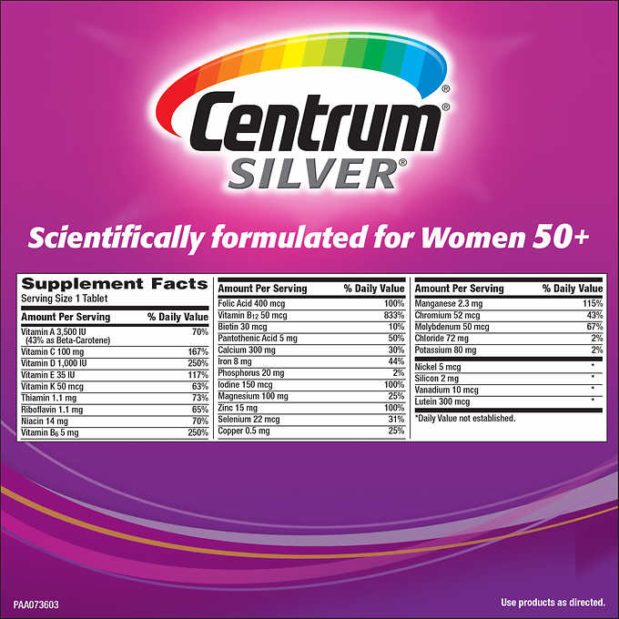 One A Day Women S Multivitamin 300 Tablets Ingredients One A Day Women S Multivitamin 300 Tablets Ingredients