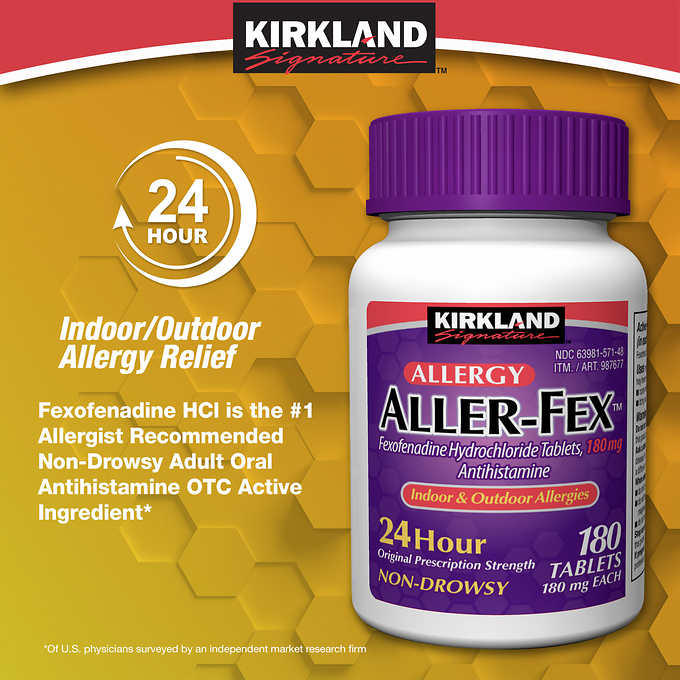 Kirkland Signature Aller Fex 180 Mg 180 Tablets My Online Store
