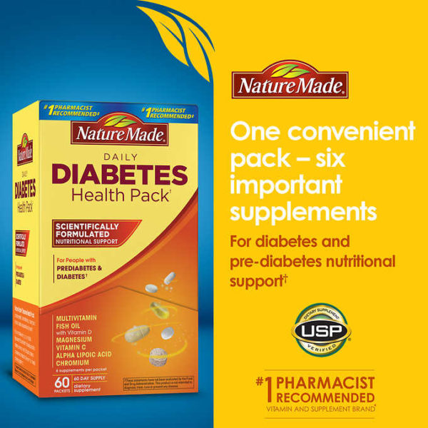 Nature Made Diabetes Health Pack, 60 Packets | My online store