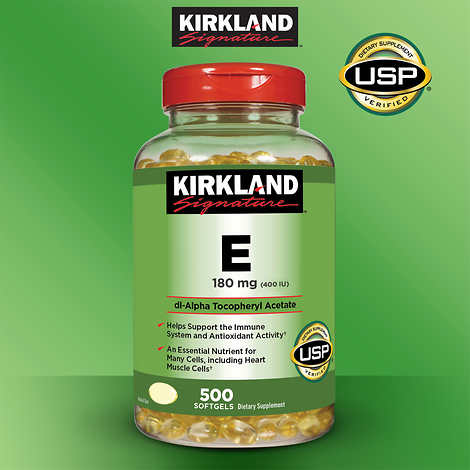 Kirkland Signature Vitamin E 180mg 500 Softgels