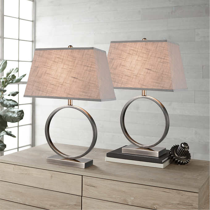 Halo Metal Table Lamp 2 Pack My, Kate Crystal Table Lamps Costco